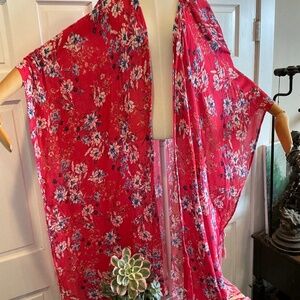 xhilaration kimono in pretty fushia tones